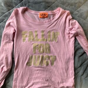 Juicy Couture Pink Long Sleeve Shirt